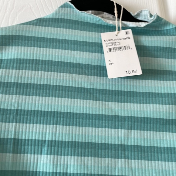 Striped Cali Be mock neck long sleeve top - Picture 2 of 6